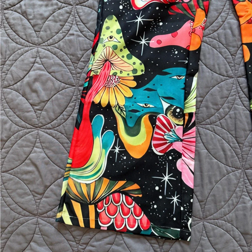 Vibrant Multicolor Abstract Art Pants - Picture 4 of 5
